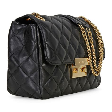 michael michael kors sloan extra large leather quilted shoulder bag|Kors sloan editor.